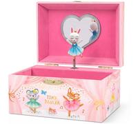 Giggle & Honey® Musical Ballerina Jewellery Box for Girls | Kids Music Box with Mirror and Spinning Ballerina, Ballet Gifts for Girls, Birthday or Christmas Gift for 4 Year Old Girls