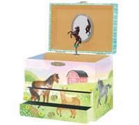 Giggle & Honey Musical Horse Jewellery Box for Girls - Kids Dancing Horse Music Box with Mirror, Horse Gifts for Little Girls, Childrens Birthday Gift, Ages 3-10