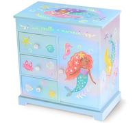 Giggle & Honey Musical Mermaid Jewellery Box for Girls - Kids Dancing Mermaid Music Box with Mirror, Mermaid Gifts for Little Girls, Jewellery Boxes, Childrens Birthday Gift, Ages 3-10