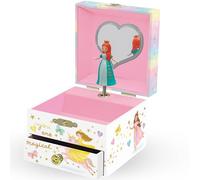Giggle & Honey Musical Princess Jewellery Box for Girls - Childrens Music Box, Princess Gifts for Girls, Princess Toys, 10.8 x 12.1 x 8.9 cm