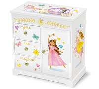 Giggle & Honey® Musical Princess Jewellery Box for Girls | Large Kids Music Box with 3 Drawers and Mirror, Princess Gifts for Girls, Birthday or Christmas Gift for 6 Year Old Girls