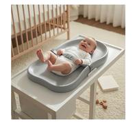 GiggleGlow Baby Changing Mat with Belt, Portable Waterproof Wipe Clean Nappy Changing Mat Non Slip Grey