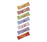 Giggleland - Lunch Box Snacks Multipack Fruity Bar - 7 x 20 g, KIWI-SPINACH, PEACH, STRAWBERRY, MANGO, ORANGE, BANANA, BLUEBERRY, Kids Snack, Fruit Leather, %100 Dried Fruit, Gelatine Free Fruit Jelly