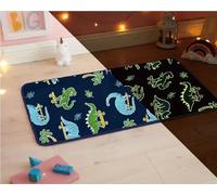 Giggles & Bubbles Boys Girls Glow in The Dark Throw Blanket and Matching Mat or Kids Print Throw Blanket Warm Super Soft Plush Fleece 120 x 150 cm