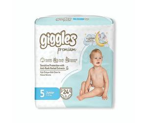 Giggles Junr Nappy 11-25KG Twpk PK24
