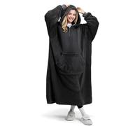 Giggling Getup Wearable Blanket Hoodie for Adults - Oversized Sherpa Sweatshirt Blanket with Giant Pocket & Sleeves - Soft Cozy Warm Hooded Blanket Gift for Women Men Birthday Christmas Gray