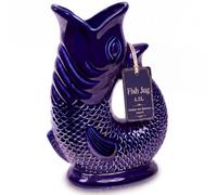 Giggling Grandma Fish Jug 1.5L Ceramic Pitcher, Dark Cobalt Blue | Makes a fun, cheerful sound as you pour - serves 6 glasses, gift-boxed, doubles as a vase, designed in Britain