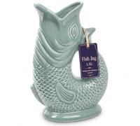 Giggling Grandma Fish Jug 1.5L Ceramic Pitcher, Duck Egg Blue | Makes a fun, cheerful sound as you pour - serves 6 glasses, gift-boxed, doubles as a vase, designed in Britain