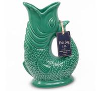 Giggling Grandma Fish Jug 1.5L Ceramic Pitcher, Ocean Green | Makes a fun, cheerful sound as you pour - serves 6 glasses, gift-boxed, doubles as a vase, designed in Britain