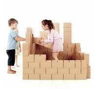 GIGI Bloks XXL Giant Cardboard Building Blocks 100 XXL Piece Set | Interlocking Big Blocks For Kids | Mega Construction Bricks For Toddlers