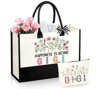 Gigi Gifts Birthday Gifts for Grandma Gift Set Tote Bag Makeup Bag Gift Basket from Granddaughter Grandchildren Grandkids