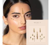 Gigi Gold Bindi by Mercy London, Bindi Golden Crystal Jewels Indian Bindi