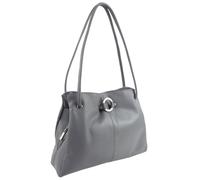 Gigi Ladies Classic Soft Leather Shoulder Handbag Othello Collection - Cool Grey