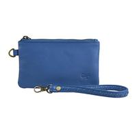 Gigi Ladies Leather Wrist Bag/Clutch Purse (Blue)