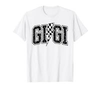 Gigi Lightning Bolt Racing Checkered Mother's Day Varsity T-Shirt