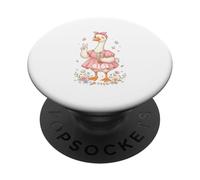 Gigi Mother's Day Goose Bow Tie Drinking Coffee Farmer PopSockets Adhesive PopGrip