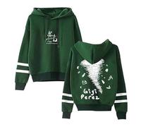 Gigi Perez at The Beach in Every Life 2025 Hoodie,Fashion Casual Hiphop Streetwear,Green,XS