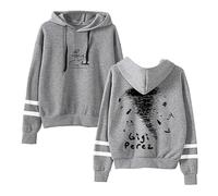 Gigi Perez at The Beach in Every Life 2025 Hoodie,Fashion Casual Hiphop Streetwear,Grey,XXS