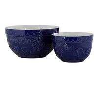 PREMIER Set of 2 Round Mixing Bowls – Blue/White
