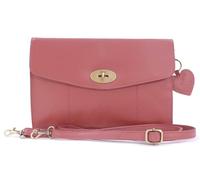 Gigi - Women's Small Leather Crossbody Bag - Clutch Bag With Detachable Adjustable Shoulder Strap - With Heart Keyring Charm - Othello 8757 - Pink
