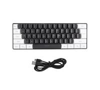 Gigicial 61 Keys Mechanical Wired Keyboard Ergonomic RGB LED Backlight Gaming Keyboard for Laptop PC Office Tablet (Black)