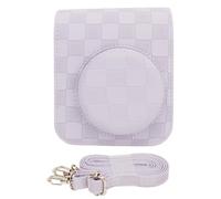 Gigicial Camera Bag Case, Vintage Checkerboard Plaid Portable Travel Storage Cover Bag for Mini 12 (Purple)