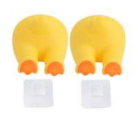 Gigicial Cute Toothbrush Holder, Cartoon Animal Toothbrush Holder for Hanging Towel Key Hat, Shower Holder (Duck Tail)