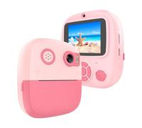 Gigicial Kids Camera, 1080P Digital Video Camera Dual Lens 2.4 Inch IPS Screen 8X Zoom Instant Cameras for Toddler and Teenagers Age 3-16 Years Old (Pink)