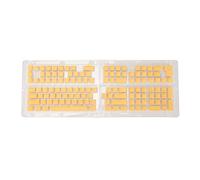 Gigicial Mechanical Keyboard Keycaps 129 Keys PBT Translucent Pudding Cute Keycaps Custom Keycap Set for Keyboards (Yellow)