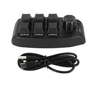 Gigicial Programmable Keypad Mechanical Keys, 6 Keys 1 Knob Plug and Play Small Keypad Red Switch Programming Keypad for Gaming Office Multimedia (BT(Inbuilt Battery Included))