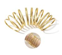 Gigikill 10PCS Gold Bangle Bracelets for Women, Stackable Gold Bangles Boho Ladies Bracelets Set for Wedding Birthday Party Costume