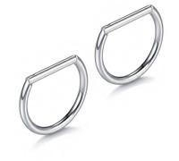 Gigikill 2PCS Nipple Bars Titanium Nipple Rings 14G Clicker Nipple Piercing Jewellery Hypoallergenic For Sensitive Skin Septum Eyebrow Tragus Helix Lobe Wear