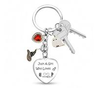 Gigikill Harry Potter Keyring, Engraved Owl Design Wizardry Gift, Stainless Steel Keychain For Women Girls Fans Of Harry Potter, Ideal Birthday