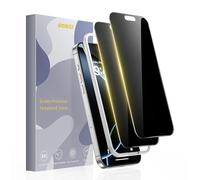 GIGIKISS Compatible for iPhone 16 Pro Max Privacy Screen Protector 6.9 inch, Anti Spy Anti Blue Light HD Tempered Glass Screen Protector Easy Installation, Case Friendly, 2 Pack Black