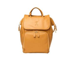 GIGIL Bounty 2.0 Baby Changing Backpack - Premium Vegan Leather Diaper Bag with Insulated Pockets, Pram Straps, and Changing Mat for Parents - Large Capacity Baby Bag with 11 Separate Pockets (Tan)