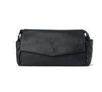 GIGIL Stylish Baby Stroller Organiser with Shoulder Strap - Soft Vegan Leather Ebba Buggy Organiser Bag with Wet Wipes Dispenser Pocket, Baby Pram Accessories Caddy Storage Bag with 8 Pockets (Black)