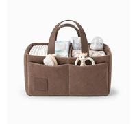 GIGIL Vegan Suede Nappy Caddy, Espresso Brown