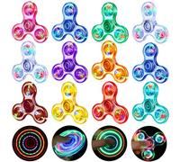 Gigilli 12 Pack Fidget Spinner, Easter Basket Party Bag Favors Fillers LED Light Up Fidget Toy, Kids & Adults Fidget Spinners Glow in the Dark Party Supplies Birthday Classroom Prizes Gifts