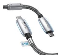 GiGimundo 240W USB-C Charge Cable, 0.5M USB C to USB C Data Cable 40Gbps, Type C Charger Fast Charging, Supports 8K 60Hz Video for Thunderbolt 4/3, iPhone 17/16/15, iPad Pro, Samsung, MacBook, Monitor
