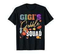 Gigi's Gobble Squad Thanksgiving Fun Grandma Grandkids T-Shirt