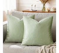 GIGIZAZA Sage Green Pillow Covers 16x16 Throw Pillows Velvet Decorative Sofa Couch Pillow Covers Bedroom Cushion Pillowcase