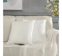 GIGIZAZA Velvet White Cushion Covers 22 x 22 inches Decorative Throw Pillowcases 55 x 55cm for Sofa Bedroom Living room 2 pack