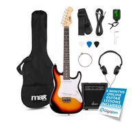 GigKit Junior Electric Guitar for Kids and Amp, Tuner, Bag, Strap - 3/4 Sunburst