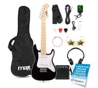 GigKit Junior Electric Guitar for Kids with Amp, Tuner, Bag & Strap - 1/4 Black