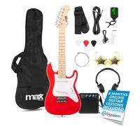 GigKit Junior Electric Guitar for Kids with Amp, Tuner, Bag & Strap - 1/4 Red