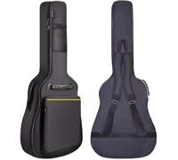 GIGKOUKI Acoustic Guitar Bag Gig Bag 0.35 In Thick Padding for 39 40 41 Inch Acoustic Guitar Classical Water Resistent Dual Adjustable Shoulder Strap Guitar Case Soft with Back Hanger Loop
