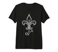 Giglio Linienkunst Fleur-de-lis Premium T-Shirt
