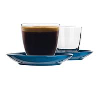Gigogne Mismatched Coffee Cup & Saucer 12pc Set - 220ml Duralex Blue One Size