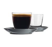Gigogne Mismatched Coffee Cup & Saucer 12pc Set - 220ml Duralex Grey One Size