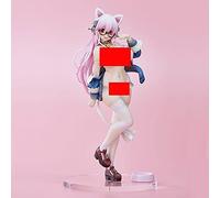 Gigsja 27CM Exquisite Action Figures Nitro Super Sonico White Cat Beautiful Girl's Standing Posture Ver. PVC Adult Action Figures Toy Desktop Statue Ornaments Collectible Model Statue Doll Gift
